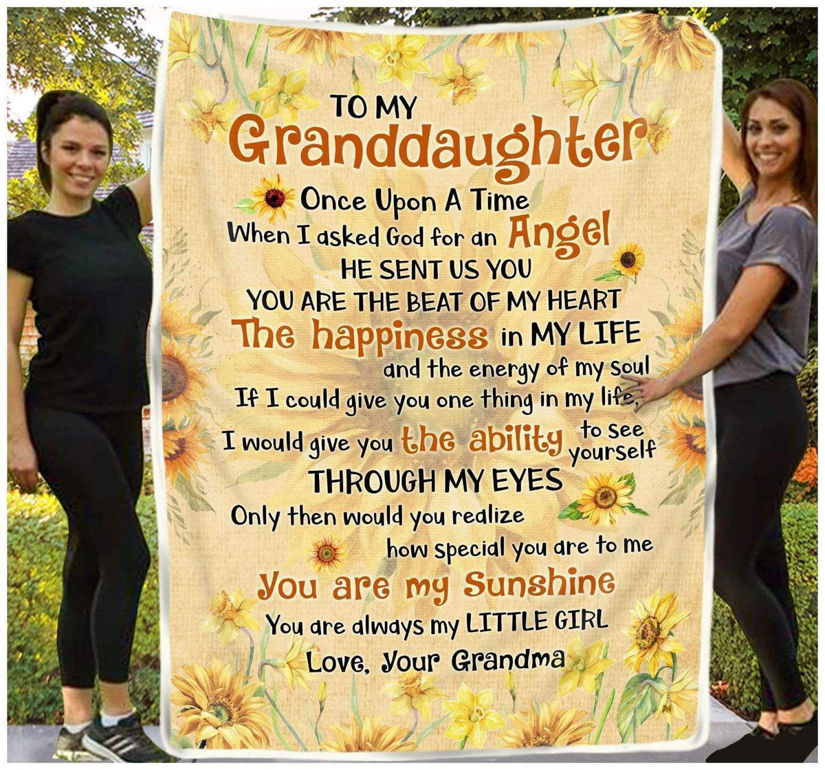 You Are The Beat Of My Heart Giving Granddaughter Blanket