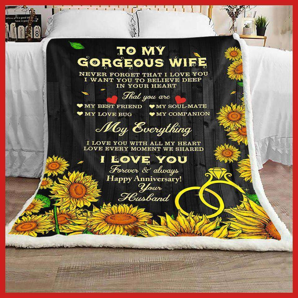 Sunflower Blanket Gift For Wife You Are My Companion