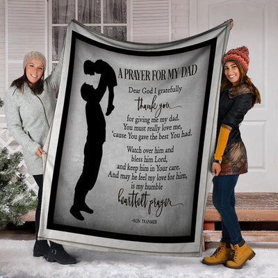 A Prayer For My Dad Dear God Fleece Blanket