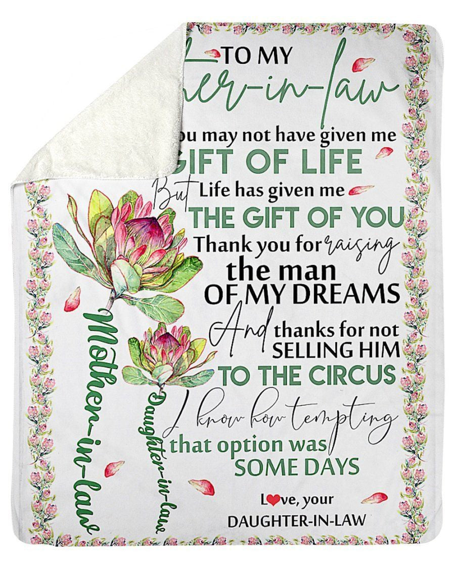 Gift To My Mother-in-law Love Your Daughter-in-law Fleece Blanket