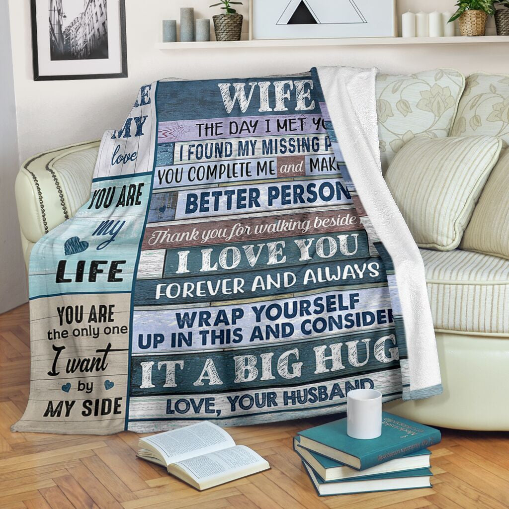 Husband Gift For Wife You Make Me A Better Person Fleece Blanket