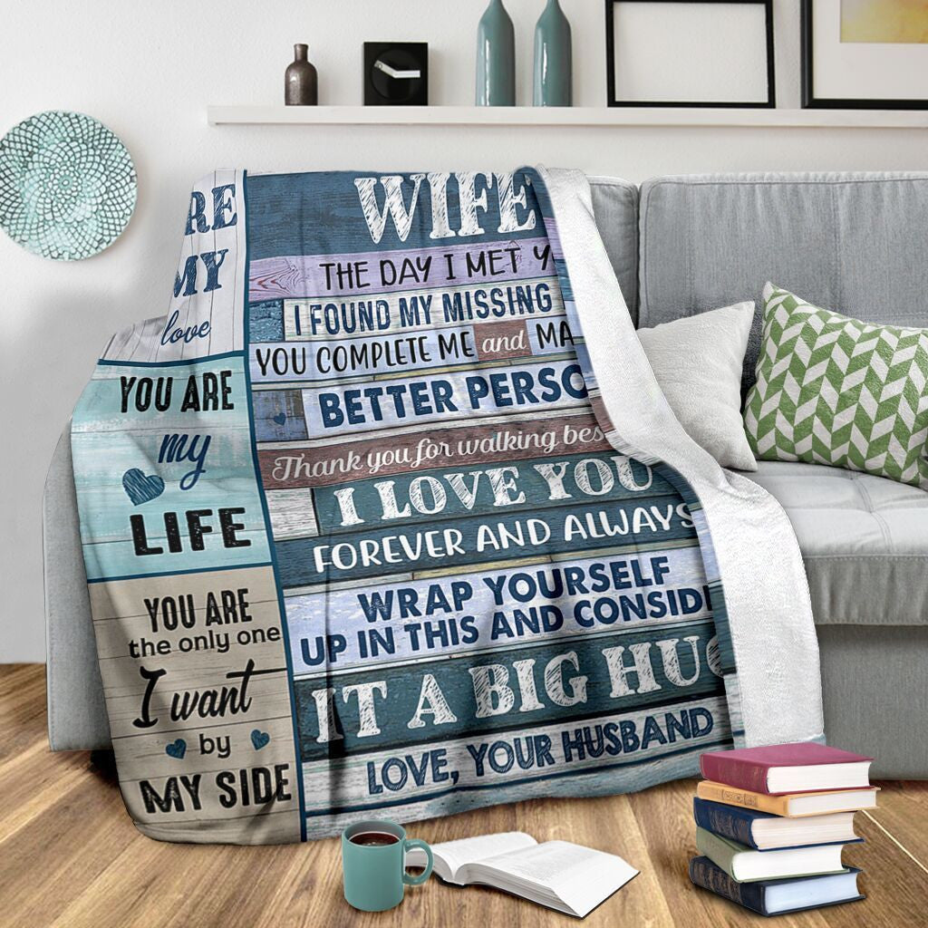 Husband Gift For Wife You Make Me A Better Person Fleece Blanket