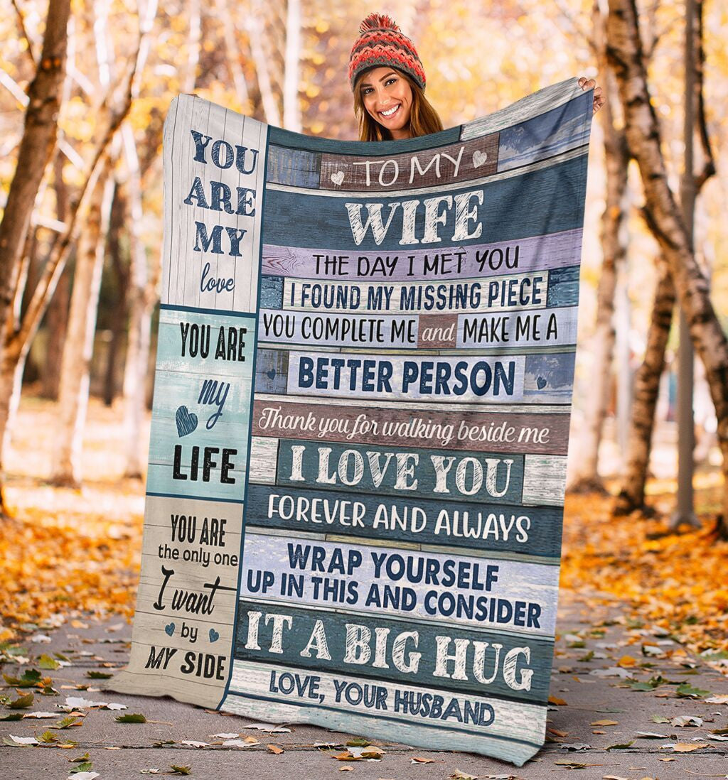 Husband Gift For Wife You Make Me A Better Person Fleece Blanket