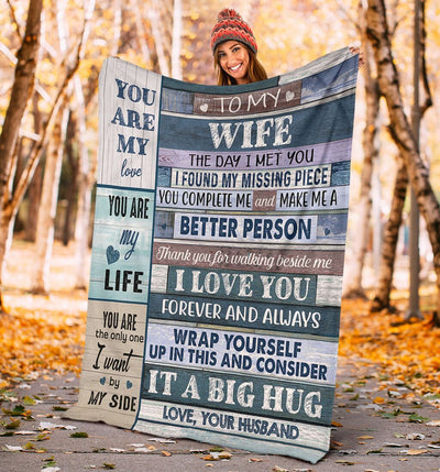 Husband Gift For Wife You Make Me A Better Person Fleece Blanket
