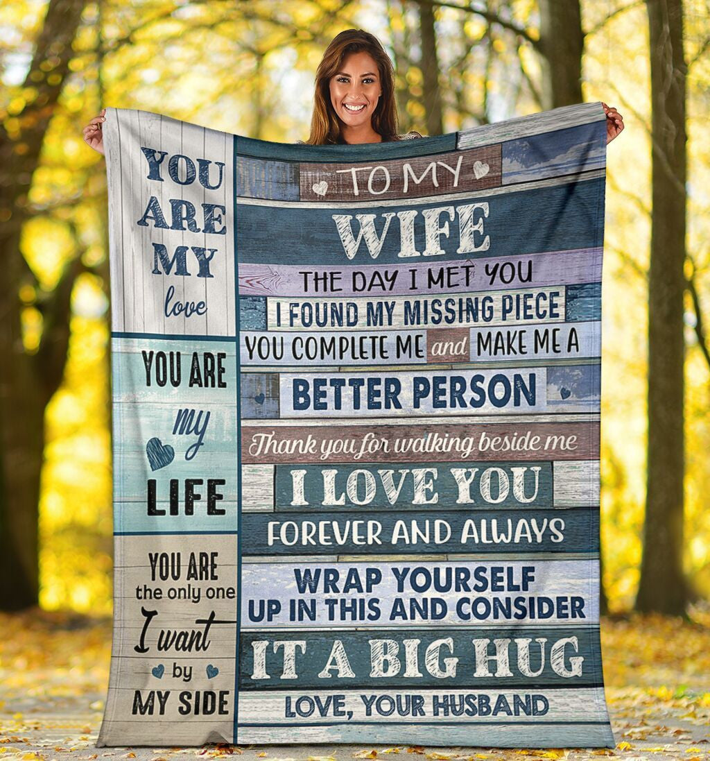 Husband Gift For Wife You Make Me A Better Person Fleece Blanket