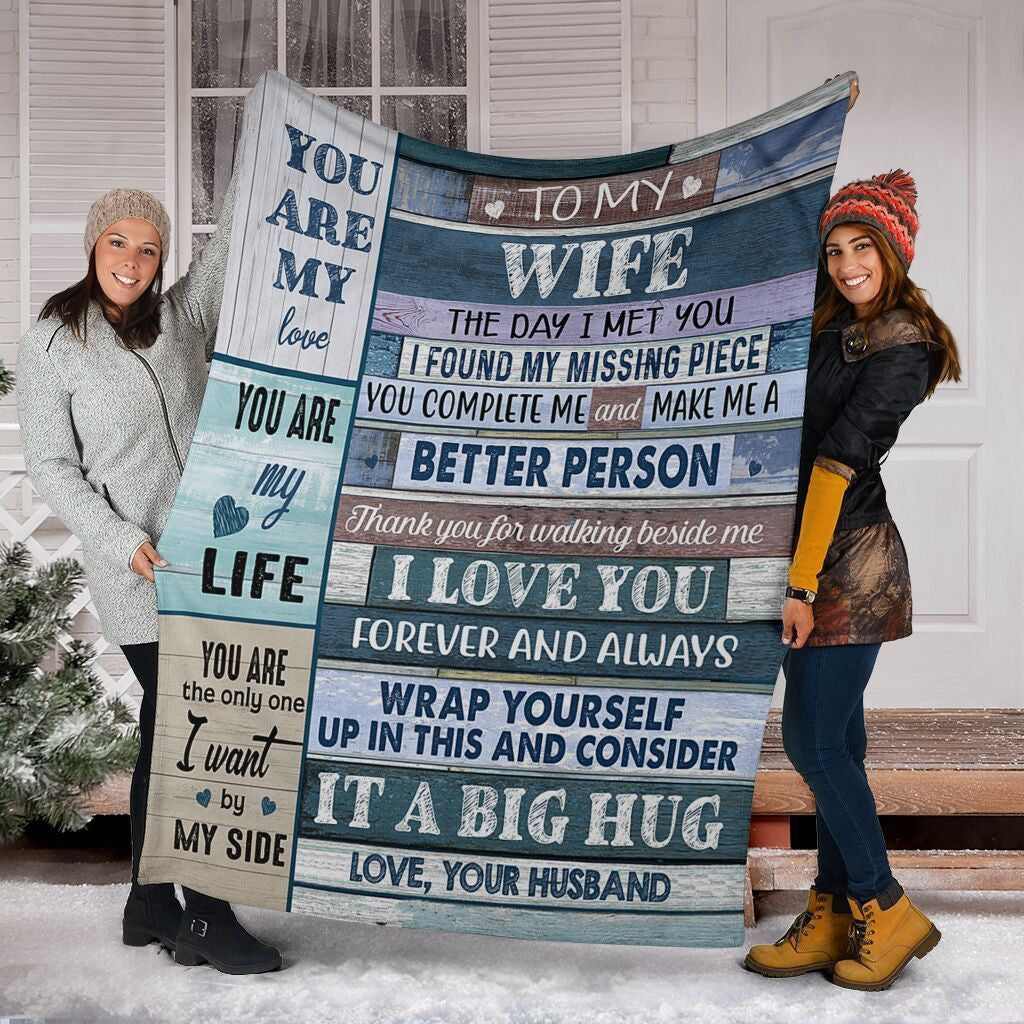 Husband Gift For Wife You Make Me A Better Person Fleece Blanket