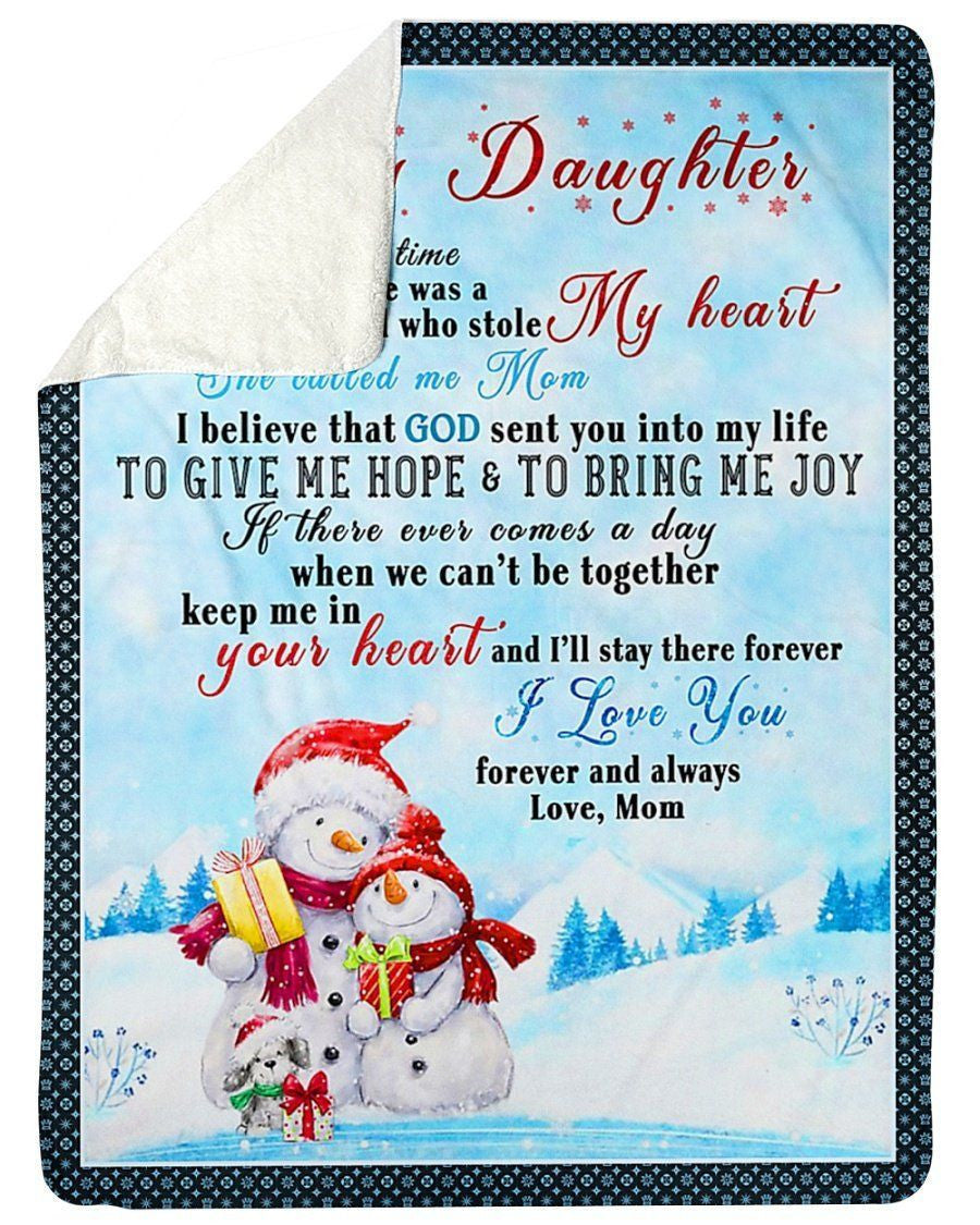 I'll Stay Here Forever For You Fleece Blanket To Daughter Sherpa Blanket