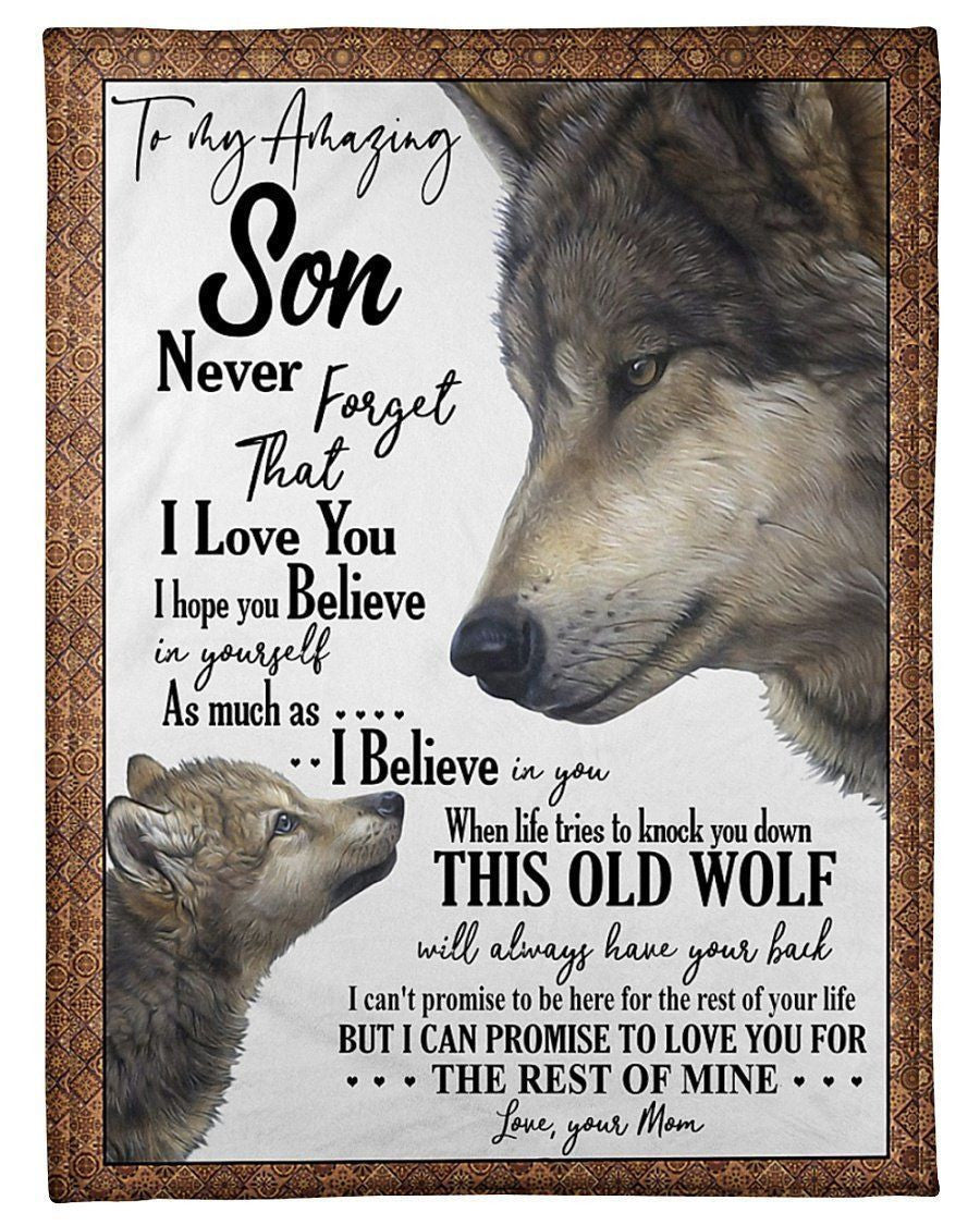 Message From Mom To Son Fleece Blanket