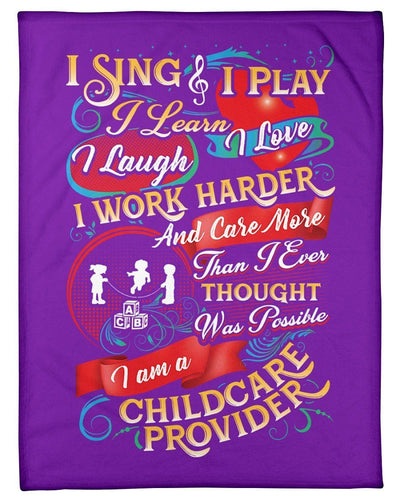 I Am A Childcare Provider Fleece Blanket