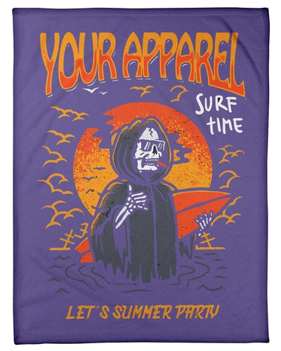 Your Apparel Surf Time Let's Summer Party Fleece Blanket