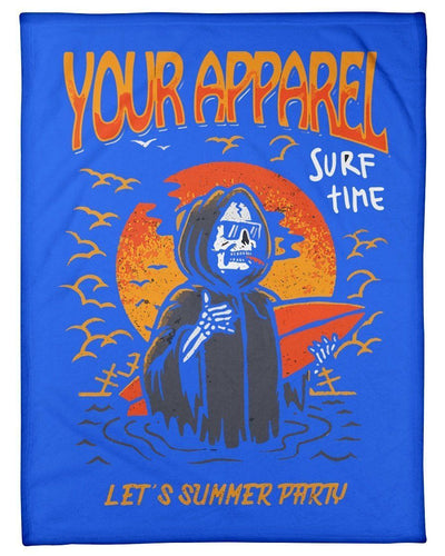Your Apparel Surf Time Let's Summer Party Fleece Blanket
