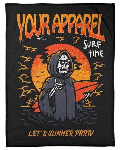 Your Apparel Surf Time Let's Summer Party Fleece Blanket