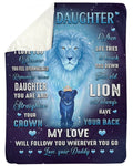 My Love Will Follow You Wherever You Go Daddy To Daughter Fleece Blanket Sherpa Blanket