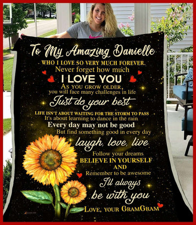 Blanket Gift For Amazing Danielle Follow Your Dream