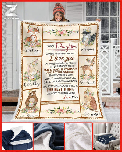 Blanket Gift For Daughter Stay Strong Be Confident