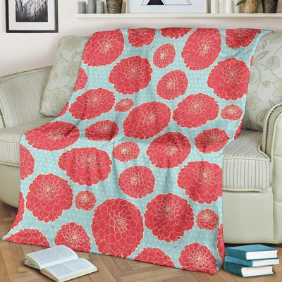 Wild Blossom Marigold Pattern Print Design Fleece Blanket