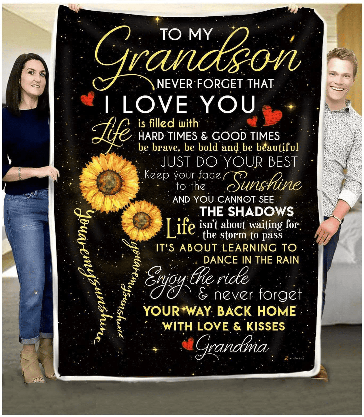 Grandson You Are My Sunshine Blanket Your Way Back Home With Love