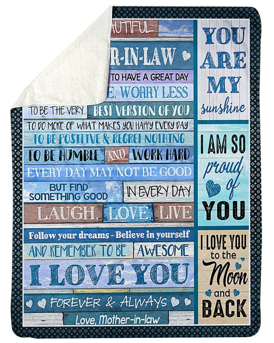 You Are My Sunshine To Daughter In Law Fleece Blanket Sherpa Blanket