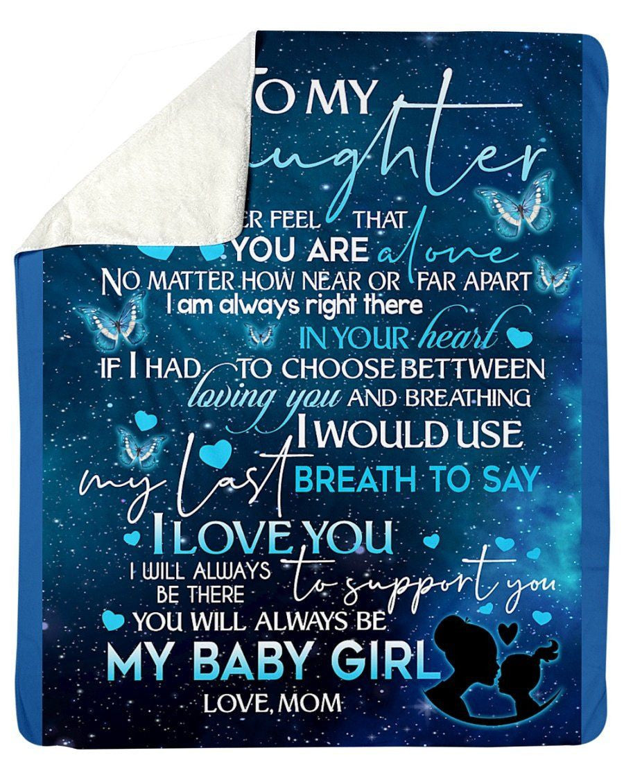 To My Daughter I Will Always Be There To Support You Fleece Blanket