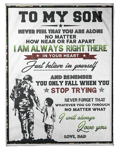 Remember You Only Fall When You Stop Trying Great Gift For Son Fleece Blanket