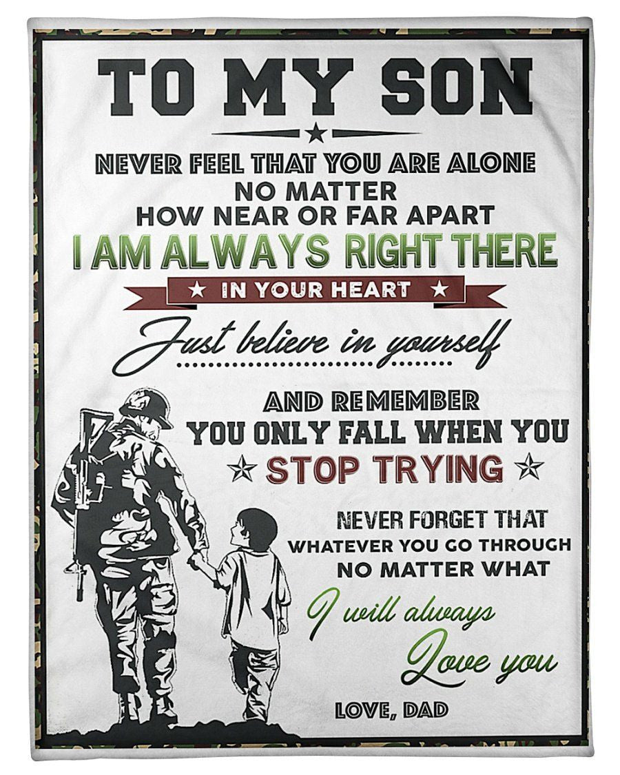 Remember You Only Fall When You Stop Trying Great Gift For Son Fleece Blanket