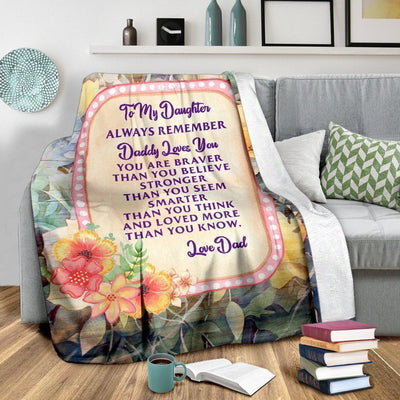 Gift Idea For Daughter From Dad I Love You Fleece Blanket