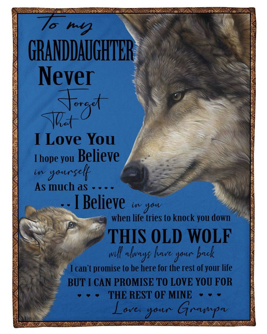 To My Granddaughter I Can Promise To Love You For The Rest Of Mine Gifts From Grampa Fleece Blanket