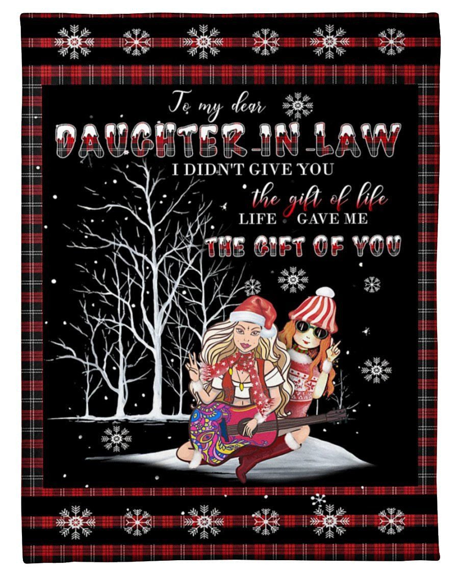 Christmas To My Daughter In Law Hippie The Gift Of You Fleece Blanket Fleece Blanket