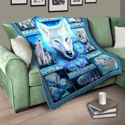 Ice Power Howling Wolf Soft Fleece Blanket Gift