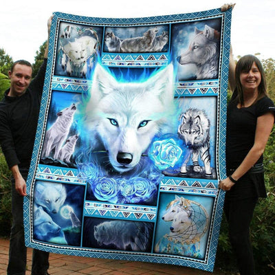 Ice Power Howling Wolf Soft Fleece Blanket Gift