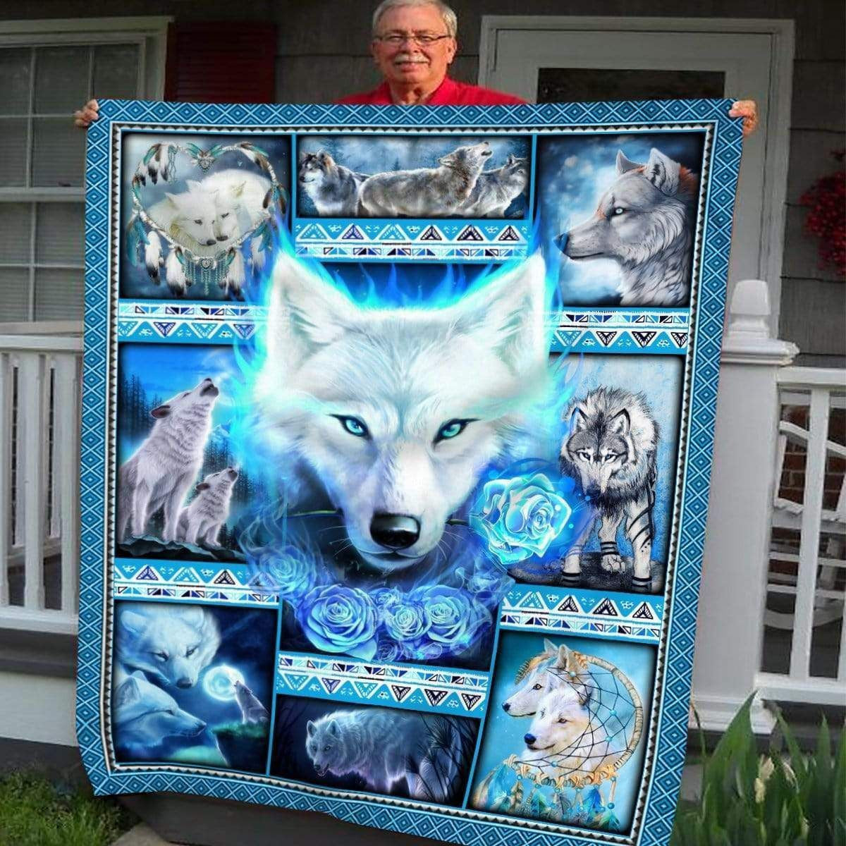 Ice Power Howling Wolf Soft Fleece Blanket Gift