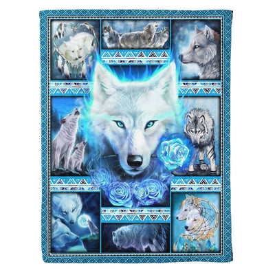 Ice Power Howling Wolf Soft Fleece Blanket Gift