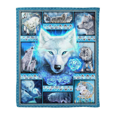 Ice Power Howling Wolf Soft Fleece Blanket Gift