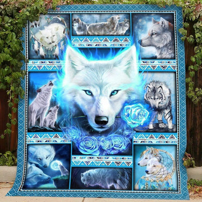 Ice Power Howling Wolf Soft Fleece Blanket Gift