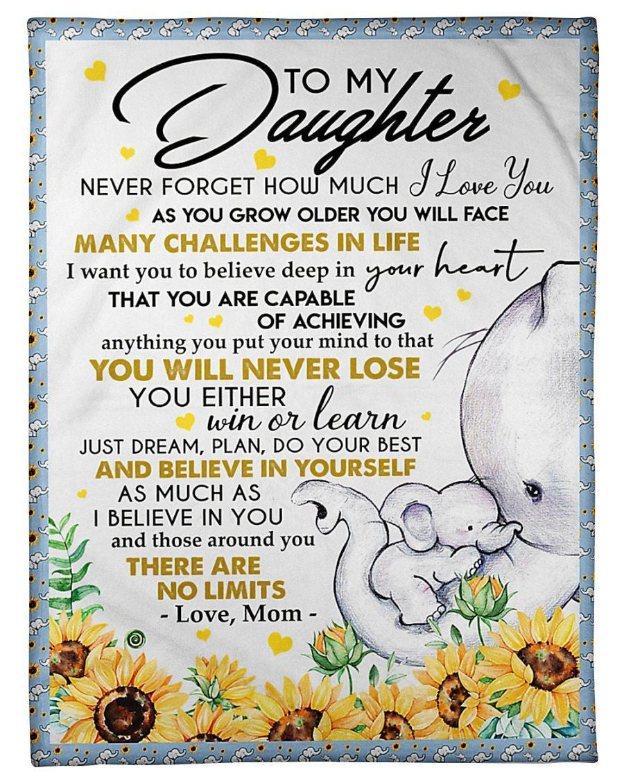 I Believe In You And Those Around You There Are No Limits For Daughter Fleece Blanket