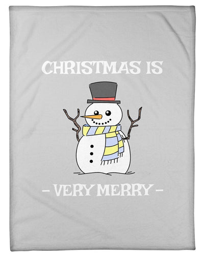 Snowman Christmas Is Very Merry Fleece Blanket