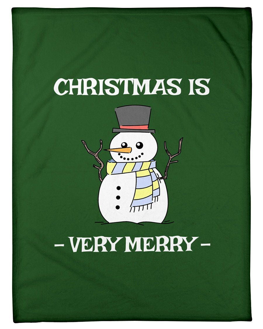 Snowman Christmas Is Very Merry Fleece Blanket