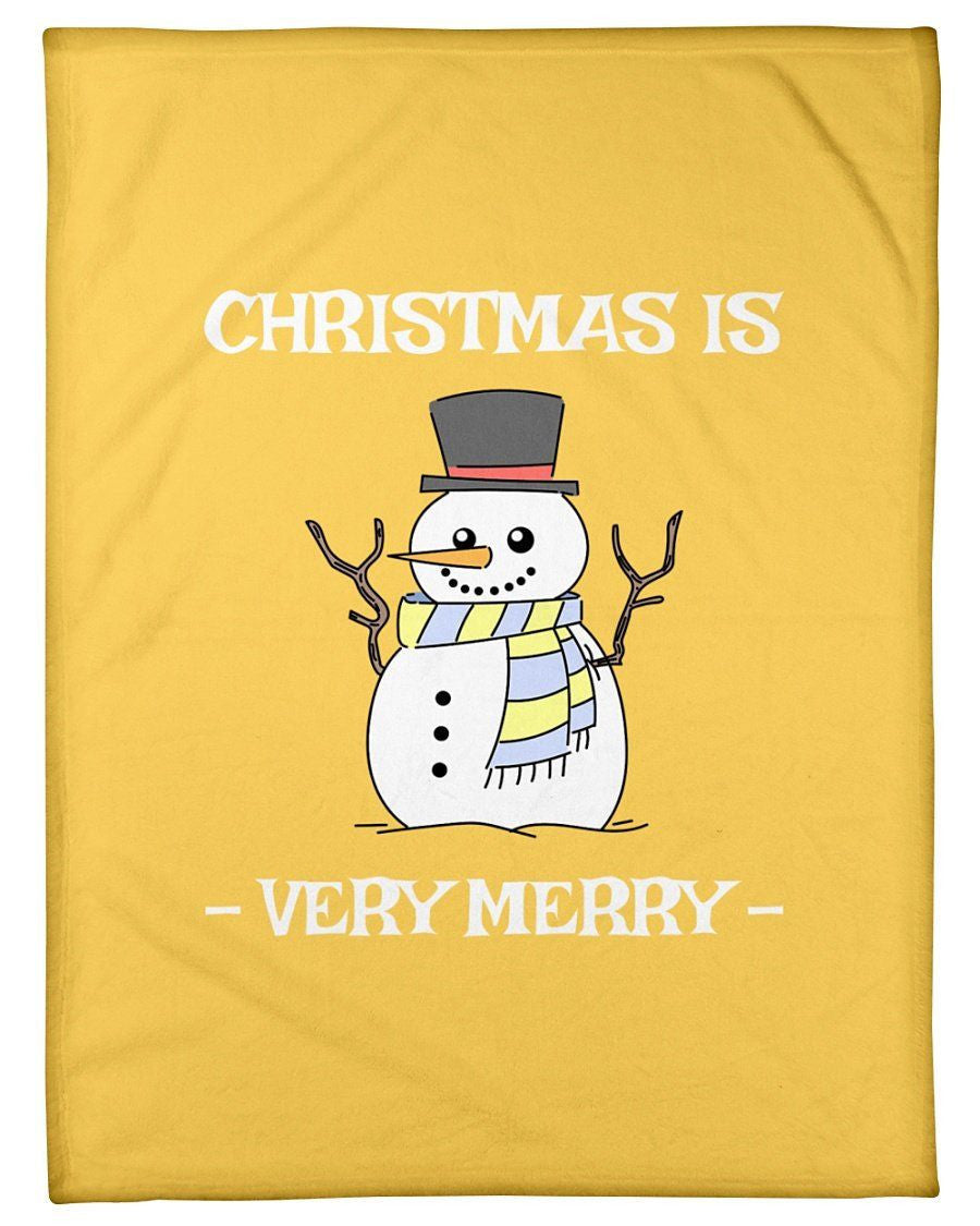 Snowman Christmas Is Very Merry Fleece Blanket