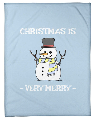 Snowman Christmas Is Very Merry Fleece Blanket