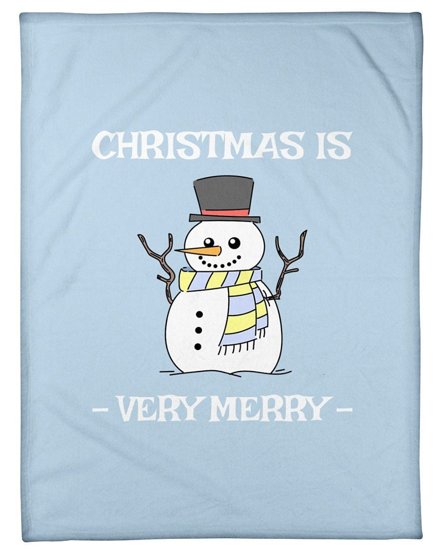 Snowman Christmas Is Very Merry Fleece Blanket