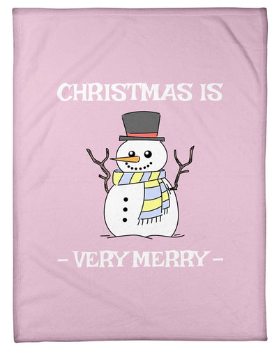 Snowman Christmas Is Very Merry Fleece Blanket