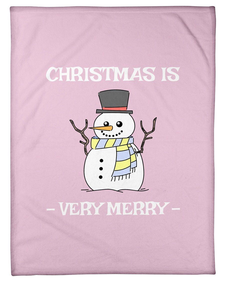 Snowman Christmas Is Very Merry Fleece Blanket