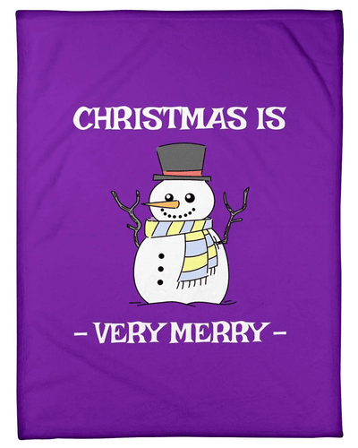 Snowman Christmas Is Very Merry Fleece Blanket