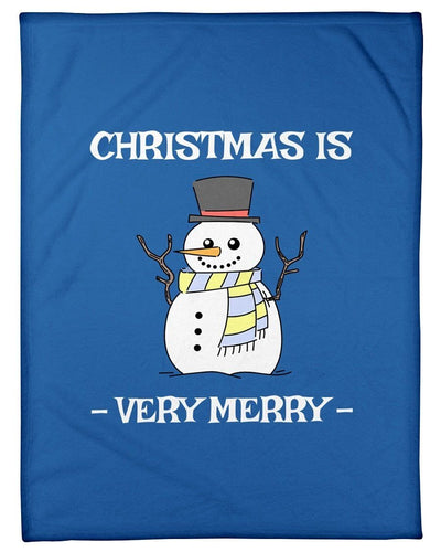 Snowman Christmas Is Very Merry Fleece Blanket