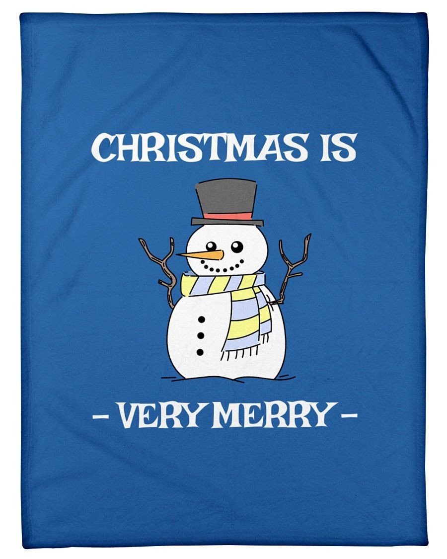 Snowman Christmas Is Very Merry Fleece Blanket