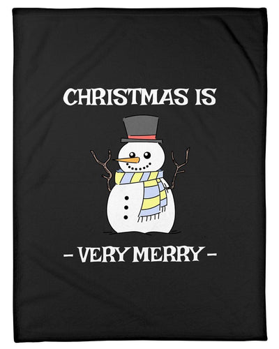 Snowman Christmas Is Very Merry Fleece Blanket