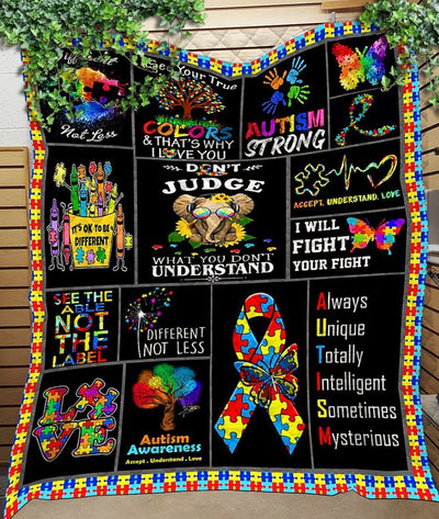 Autism-Awareness I Will Fight Your Fight Quilt Blanket