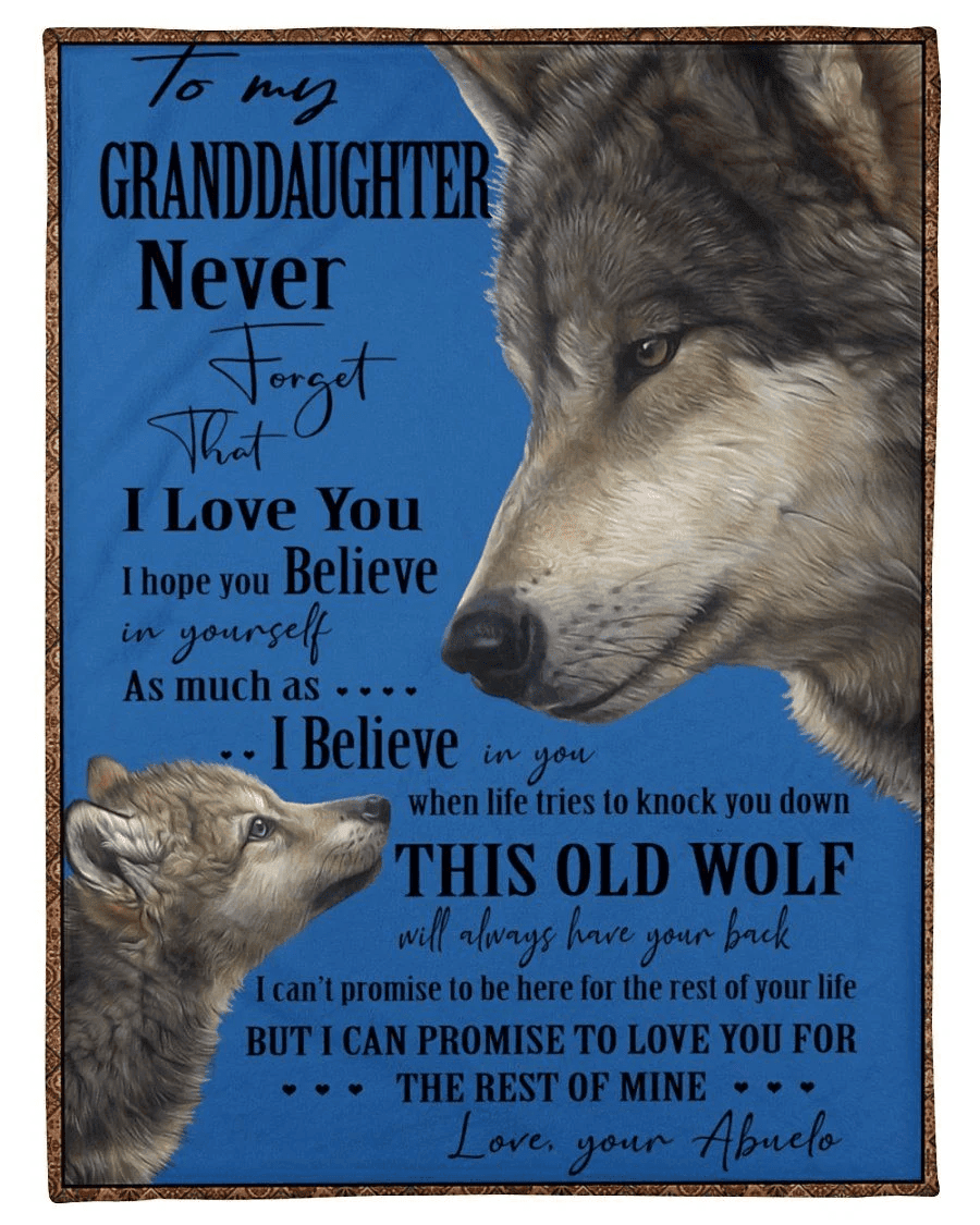 Never Forget That I Love You Lovely Message From Abuelo Gifts For Granddaughters Fleece Blanket
