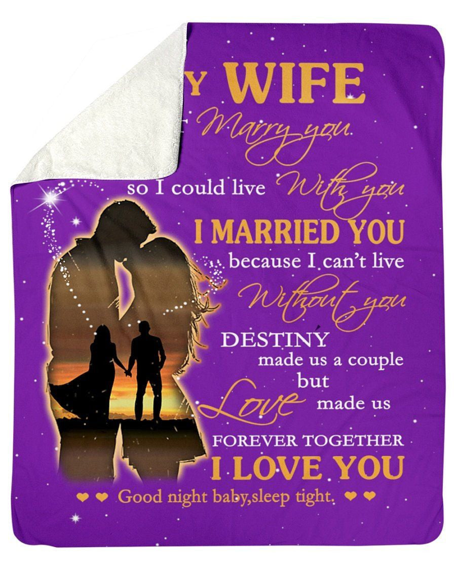 I Love You Perfect Gift From Husband To Wife Fleece Blanket