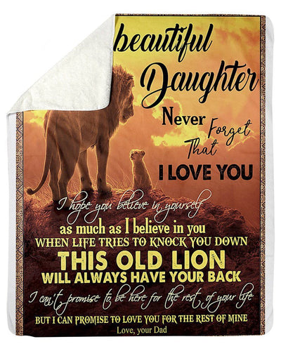 Never Forget That I Love You Great Gift From Dad To Daughter Fleece Blanket